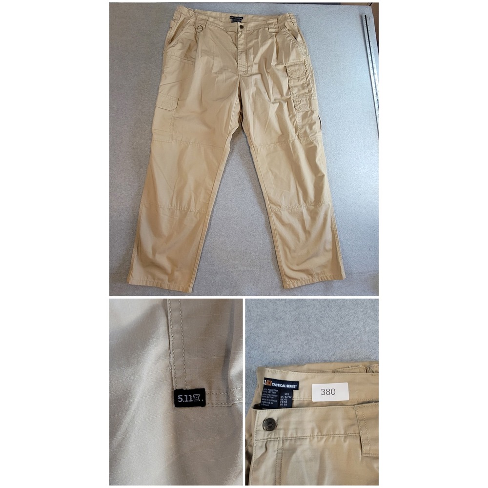 5.11 Tactical Series Mens Khaki Ripstop Cargo Pants 42x32 Tan Work Outdoor